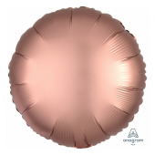 Balloon folic Sateen Lux S15, CiR copper pink, 43 cm