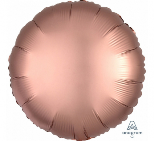 Balloon folic Sateen Lux S15, CiR copper pink, 43 cm