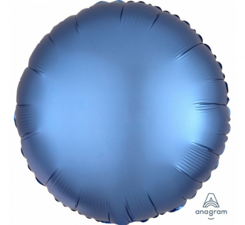 Balloon folic Sateen Lux S15, CiR blue, 43 cm