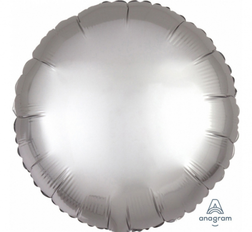 Balloon folic Sateen Lux S15, CiR silver, 43 cm