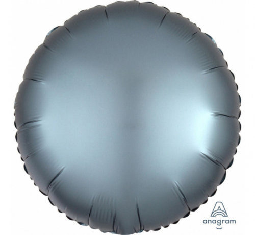 Balloon folic Sateen Lux S15, CiR steel, 43 cm