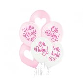 Воздушные шары D11 Oh Baby Girl 1C2S, 6 шт.