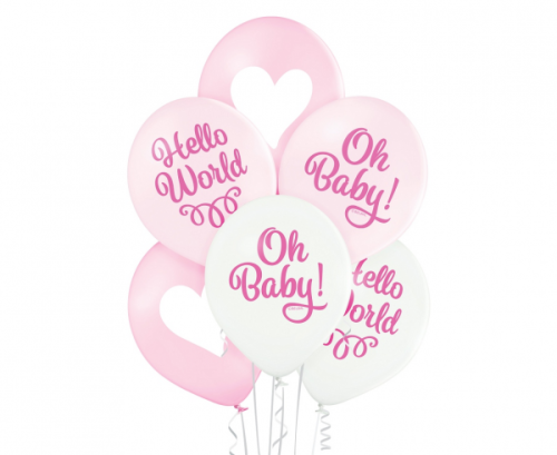 Воздушные шары D11 Oh Baby Girl 1C2S, 6 шт. Воздушные шары D11 Oh Baby Girl 1C2S, 6 шт.