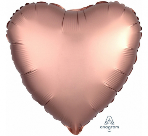 Balloon folic Sateen Lux S15, HRT copper pink, 43 cm