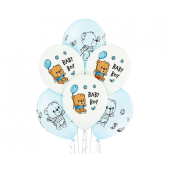 Воздушные шары D11 Cute Baby Boy 3C2S 1C4S, 6 шт.