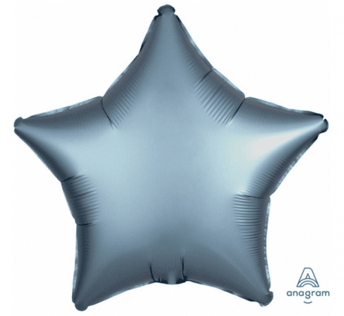 Balloon folic Sateen Lux S15, STR steel, 43 cm