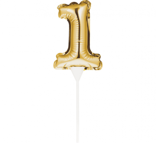 Balloon folic gold, self pumping, Number 1, size  9
