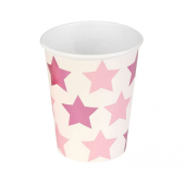 Paper Cups Little Star Pink, 200 ml, 8 Pcs