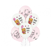 Воздушные шары D11 Cute Baby Girl 3C2S 1C4S, 6 шт.
