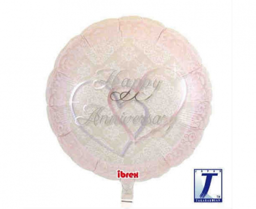 Ibrex hēlija balons, 14. kārta", Happy Anniversary, iepakots