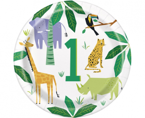 Paper plates Animal Safari, 23 cm, 8 pcs
