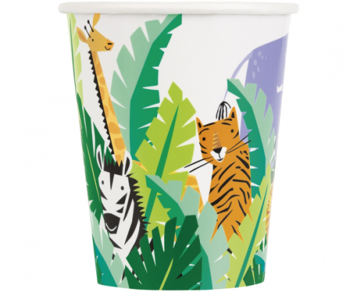 Papre cups Animal Safari, 266 ml, 8 pcs