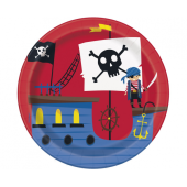 Paper plates Ahoy Pirate, 18 cm, 8 pcs