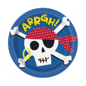 Paper plates Ahoy Pirate, 23 cm, 8 pcs