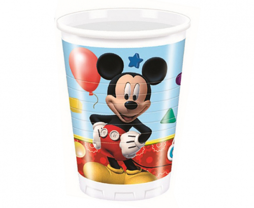 Plastic cups Playful Mickey, 200 ml,8 pcs Plastic cups Playful Mickey, 200 ml,8 pcs