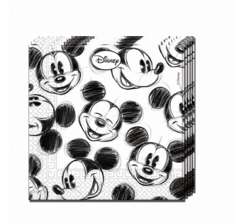 Paper napkins Mickey Faces, size 33 x 33 cm, 25 pcs. Paper napkins Mickey Faces, size 33 x 33 cm, 25 pcs.
