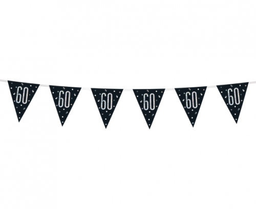 Banner Glitz 60, with flags, black, 274 cm Banner Glitz 60, with flags, black, 274 cm