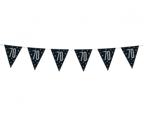 Banner Glitz 70, with flags, black, 274 cm Banner Glitz 70, with flags, black, 274 cm