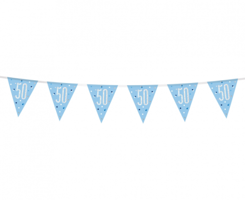 Banner Glitz 50, with flags, blue, 274 cm