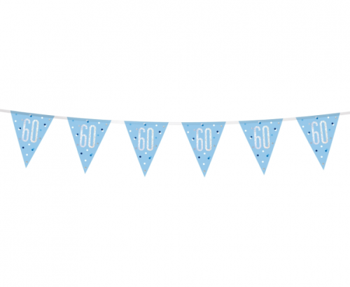 Banner Glitz 60, with flags, blue, 274 cm