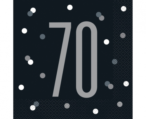 Paper napkins Glitz 70, 33x33 cm,black, 16 pcs Paper napkins Glitz 70, 33x33 cm,black, 16 pcs