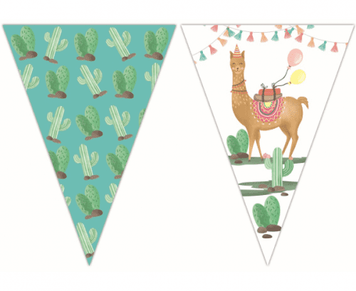 Banner Llama, triangle flags