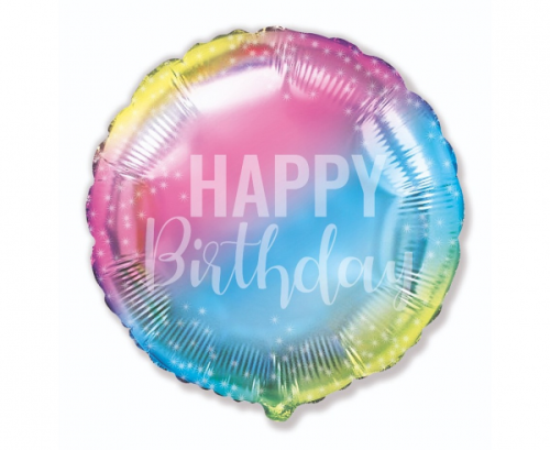 Воздушный шар фольгированный 18 "FX Birthday, градиент