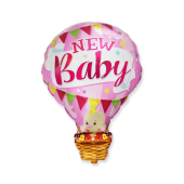 Воздушный шар фольгированный 24 &quot;FX Baby in the Balloon - New baby, розовый