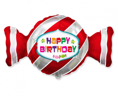 Folijas balons 24" FX Sweet Candy, sarkans