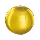 Воздушный шар из фольги, 16 дюймов, золото, сфера