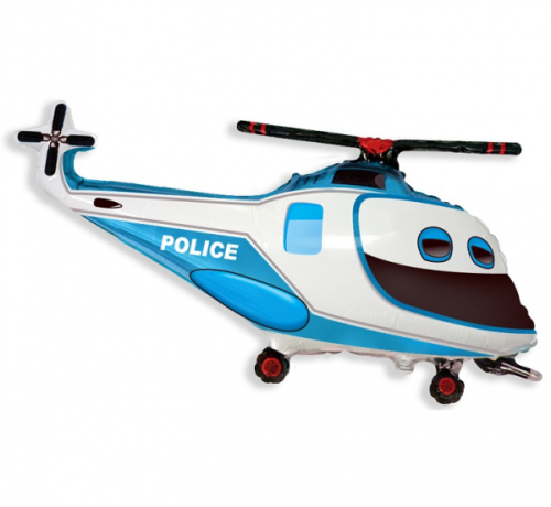 Folija balons 24" FX Police Helicopter, iepakots Folija balons 24" FX Police Helicopter, iepakots