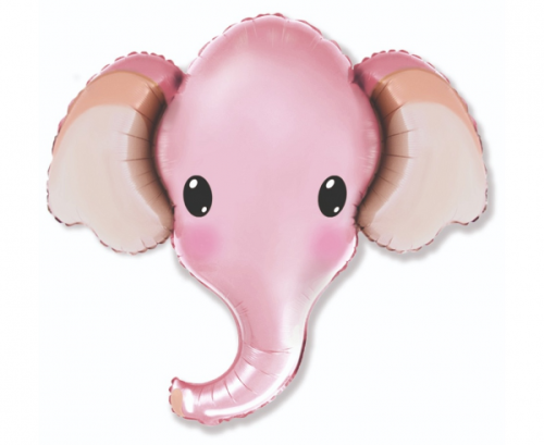 Воздушный шар фольгированный 24 &quot;FX - Little Elephant (розовый), в упаковке