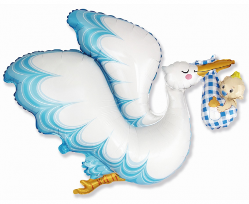 Folija balons 24&amp;quot; FX Stork Baby Boy, iepakots