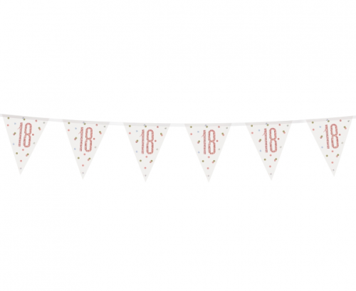 Banner Glitz 18, with flags, rose gold, 274 cm