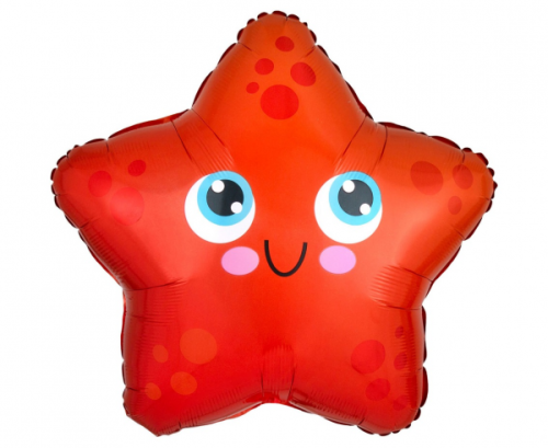 Foil balloon JuniorShape Starfish, packed Foil balloon JuniorShape Starfish, packed