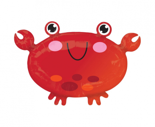 Foil balloon JuniorShape Crab, packed
