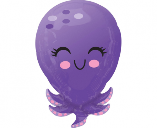 Foil balloon JuniorShape Octopus, packed
