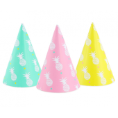 Papīra cepures &quot;Sweet Pineapple&quot;, 3 krāsas, 6 gab