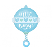 Folijas balons CIR Hello Baby, zils 43 x 60 cm, iepakots