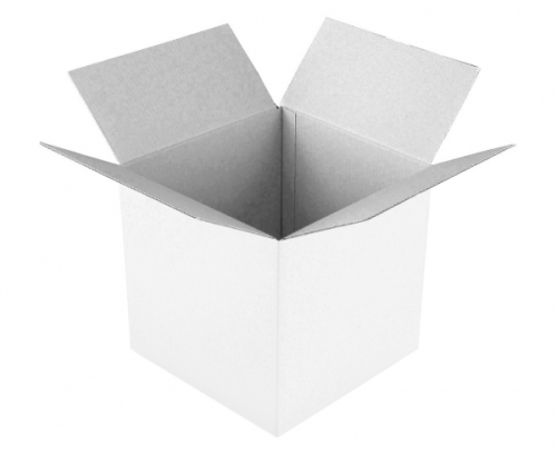 Cardboard box 65 x 65 x 65 cm, white, 1 pc