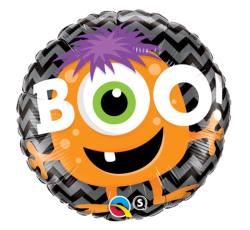 Balloon folic 18 inches QL, BOO! Monster Chevron