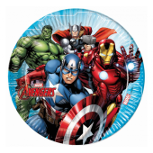 Paper plates Mighty Avengers, 23 cm, 8 pcs.