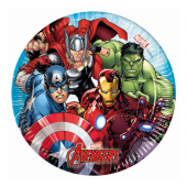 Paper plates Mighty Avengers, size 20 cm, 8 pcs.