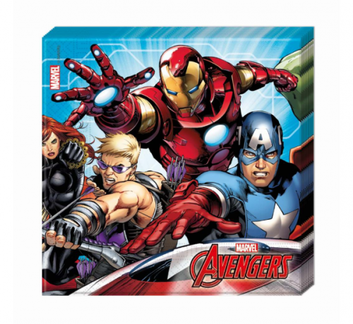 Papīra salvetes Mighty Avengers, izmērs 33 x 33 cm, 20 gab.
