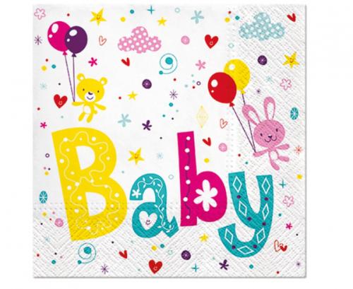 Paper napkins PAW For Baby, 33 x 33, 20 pcs.