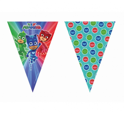 Banner PJ Mask, triangle flags