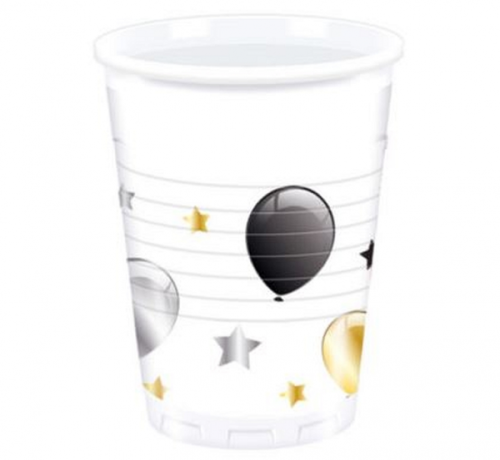 Plastic cups Balloons, 200 ml, 8 pcs. Plastic cups Balloons, 200 ml, 8 pcs.