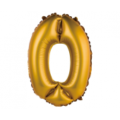 Folija balons No 0, zelts, matēts, 35 cm