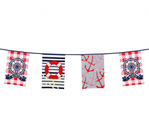Garland Sailor design, navy blue, 10 m