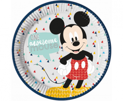 Paper plates MICKEY AWESOME MOUSE, 23 cm, 8 pcs